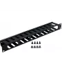 Rockstable 1U 19 colių kabelių valdymo panelė – juoda – SPCC plienas – 483 mm (RS19-02)