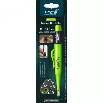 Pica Dry Scriber Block Set – ilgaamžis automatinis pieštukas su dėklu ir grafito bei vandenyje tirpiais šerdelėmis