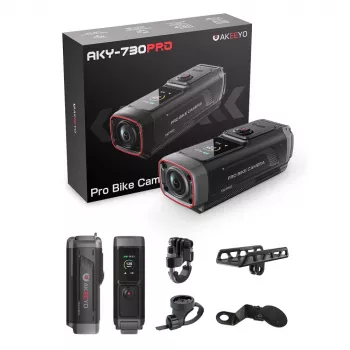 AKEEYO 730Pro 4K vairinės veiksmo kamera dviračiui ir motociklui – juoda