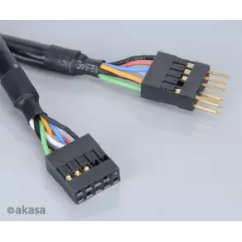 Akasa EX1394I-40 IEEE 1394 FireWire Extension Cable 40 cm (0,4 m) 6-pin Male to Female Black