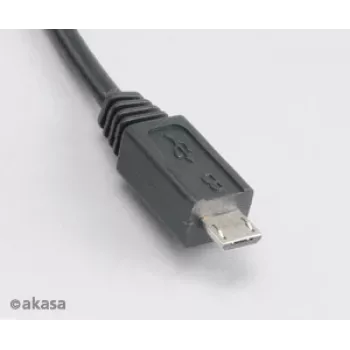 Akasa AK-CBUB05-10BK USB 2.0 laidas – USB-A į Micro-USB-B – 1 m – juodas