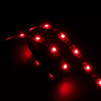 Akasa Vegas AK-LD02-05RD raudona LED juosta korpuso apšvietimui, 50 cm, 30 LED, 12 V