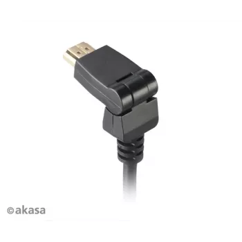 Akasa HDMI 2m laidas - greitasis su Ethernet, 4K @ 30Hz, auksuotas, juodas