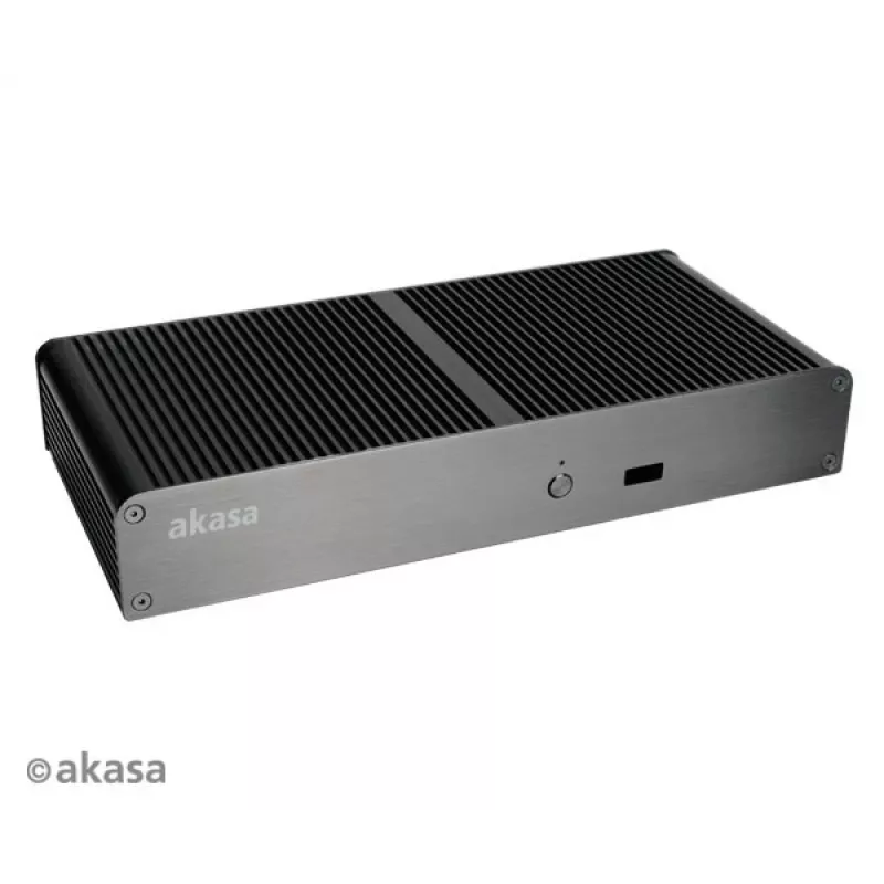 Akasa Tesla T Fanless NUC Case - Black - UCFF - USB
