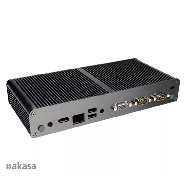 Akasa Tesla T Fanless NUC Case - Black - UCFF - USB