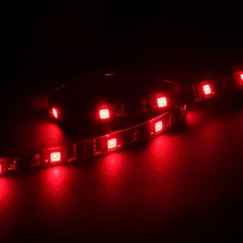 Akasa Vegas M AK-LD05-50RD Raudona LED juostelė PC korpuso vidiniam apšvietimui, 50 cm, magnetinis tvirtinimas, 4-pin Molex
