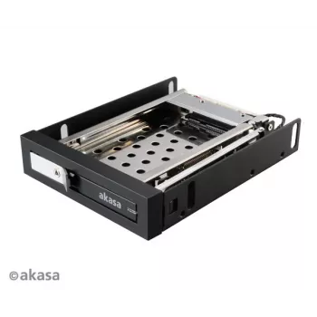 Akasa AK-IEN-08 2,5 colio į 3,5 colio diskų lizdo adapteris - SATA III 6 Gbit/s - plastikas/nerūdijantis plienas - juoda