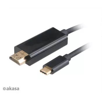 Akasa AK-CBCA12-18BK USB-C į HDMI adapterio laidas 1,8 m juodas