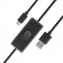 Akasa AK-CBUB58-15BK USB 2.0 laidas - USB-A į Micro-USB-B - 1,5 m - Juoda