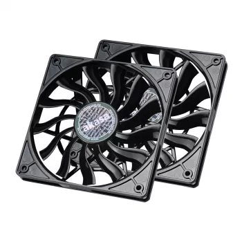 Akasa SlimFan 12015 EBR/PWM 2pcs rinkinys - 30 dB - 600 aps./min.