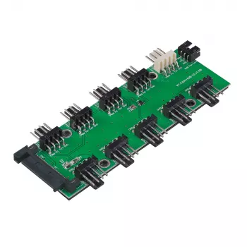 Akasa FLEXA FP10H PWM ventiliatorių lizdo plėtiklis 1→10 su 30 cm laidu