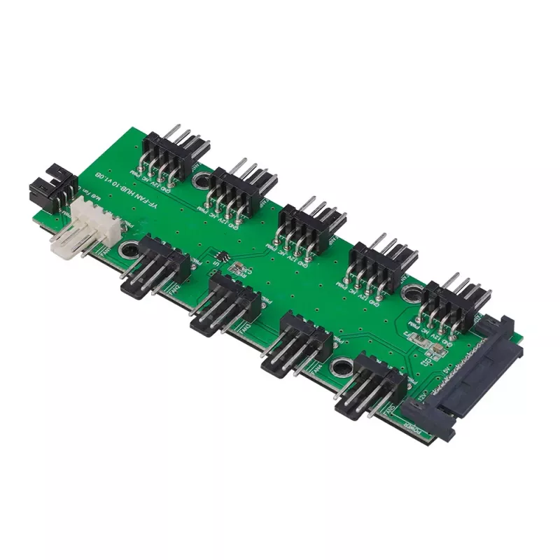 Akasa FLEXA FP10H PWM ventiliatorių lizdo plėtiklis 1→10 su 30 cm laidu