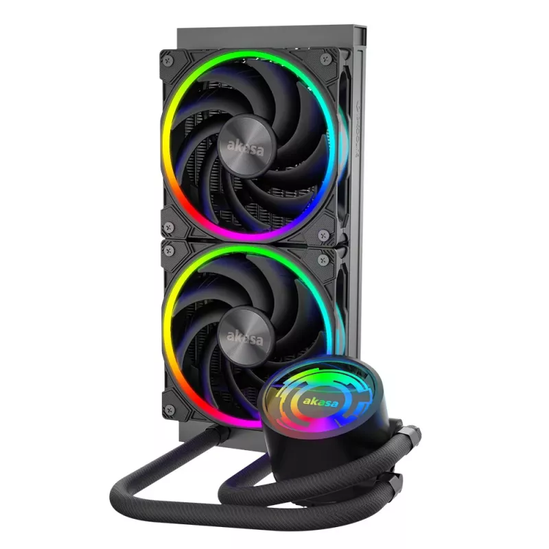 Akasa SOHO 240 All-in-One Liquid Cooler 240mm 2x120mm Fans ARGB Black