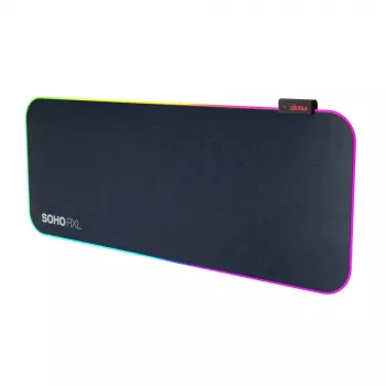 AKASA SOHO RXL RGB pelių kilimėlis – 78x30 cm – 4 mm storio – juodas