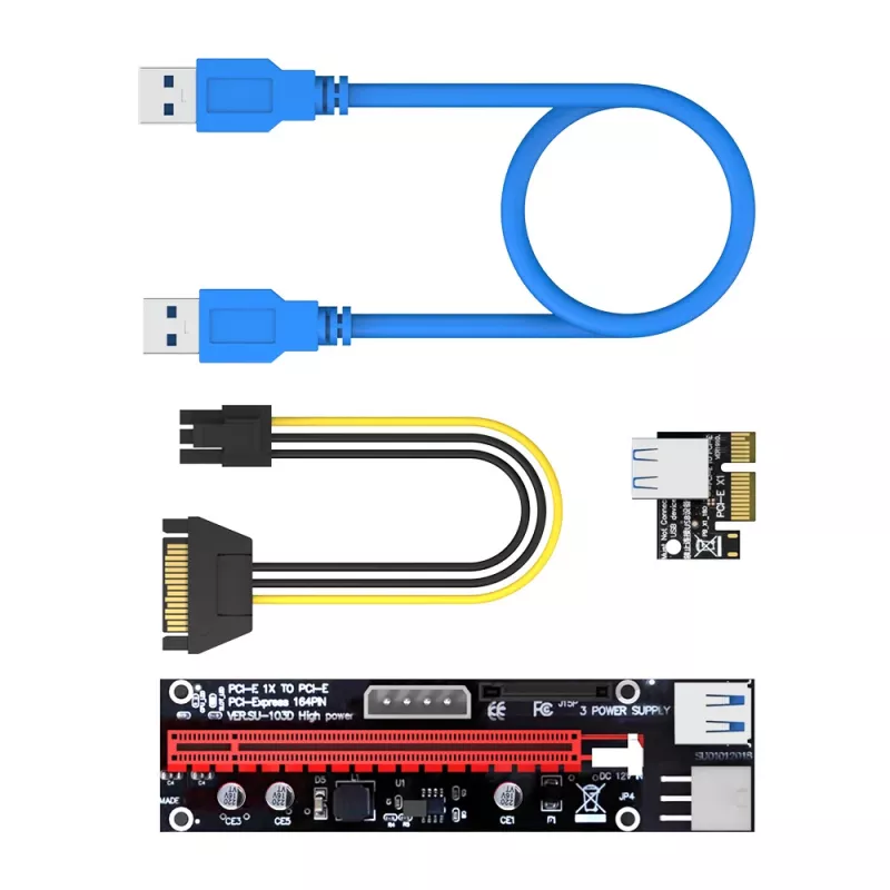 Akasa 6 Sets PCIe Riser Adapter Card for GPU Mining X16 to X1