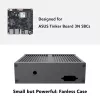 Akasa Ashton T ASUS Tinker Board 3N SBC Case su dviem vieno LAN prievadais, be ventiliatoriaus, juodas aliuminis