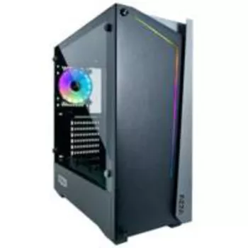 AZZA Apollo 430B-DF2 Gaming Mid Tower ATX korpusas, plieninis priekis, juodas, 1x Digital RGB, Retail