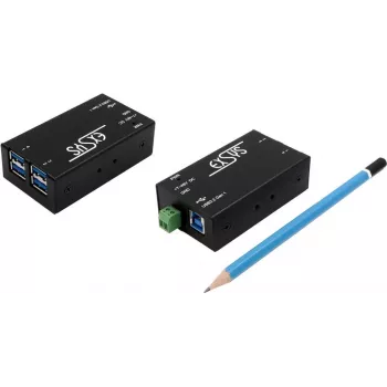EXSYS EX-1181HMS 4-Port USB 3.2 Gen 1 Hub su 15kV ESD ir 2,5kV viršįtampio apsauga, DIN bėgelio / sieninis montavimas
