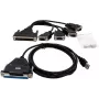Exsys USB 2.0 to Serial 4S RS-232 with Octopus Socket Cable