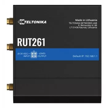 Teltonika pramoninis maršrutizatorius RUT261 – 4G LTE Cat 6, Wi-Fi 4, Dual SIM, EU maitinimo blokas