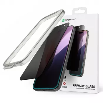 AMAZINGTHING Radix Privacy Glass grūdinto stiklo apsauginis ekrano stiklas, skirtas iPhone 16 Pro