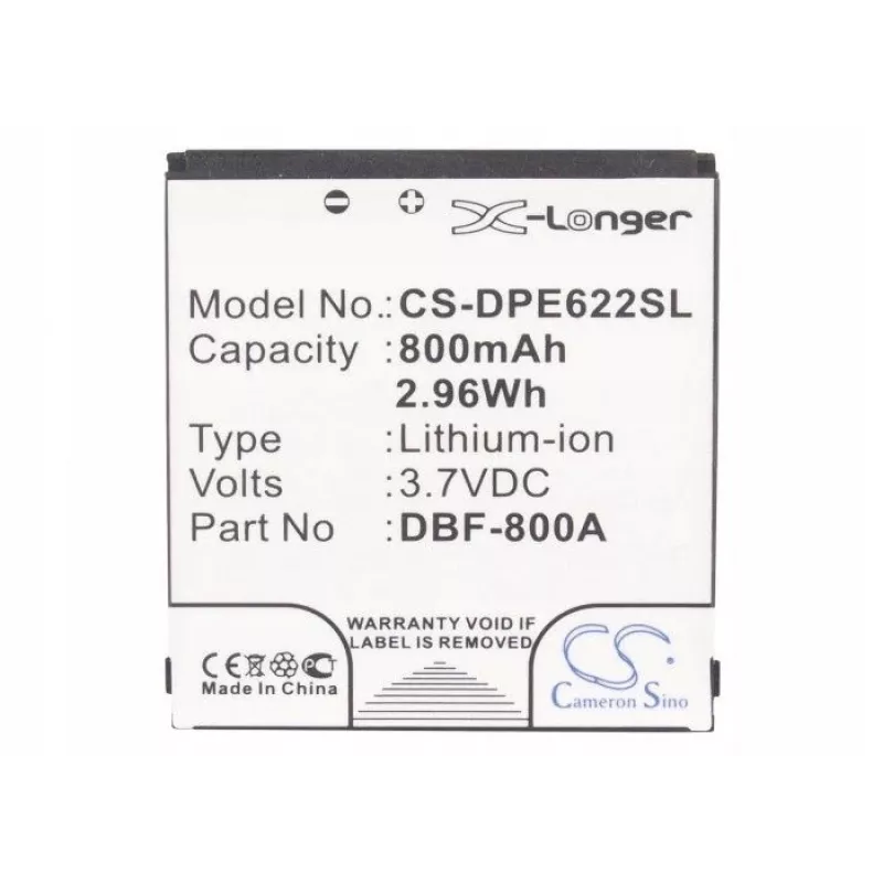 CAMERON SINO Keičiama baterija DBF-800A/800B/800C/800D/800E, skirta Doro PhoneEasy 622 606 520 621 613 631 - CS-DPE622SL