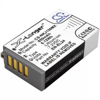Cameron Sino CS-NKJ150MX atsarginė baterija Nikon EN-EL24 (850 mAh, 7,2 V, Li-ion)