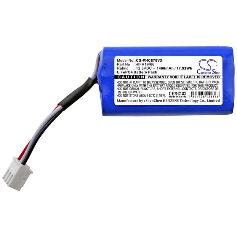 CAMERON SINO Akumuliatoriaus tipas 4IFR19/66, skirtas Philips FC8700 FC8603 FC8705 FC8710 / CS-PHC870VX