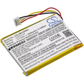 Cameron Sino atsarginė baterija, skirta JBL Clip 3, Clip 3AN, Clip 3SAND (L0721-LF / CS-JMC300SL) - 1000mAh 3,7V Li-Po