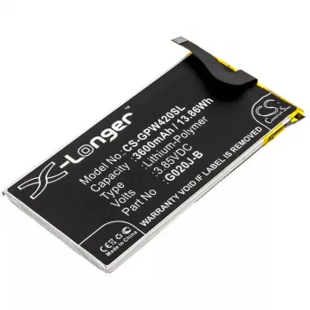 CAMERON SINO Akumuliatoriaus tipas G020J-B, skirtas Google Pixel 4 XL 4XL G020P 3600mAh / CS-GPW420SL
