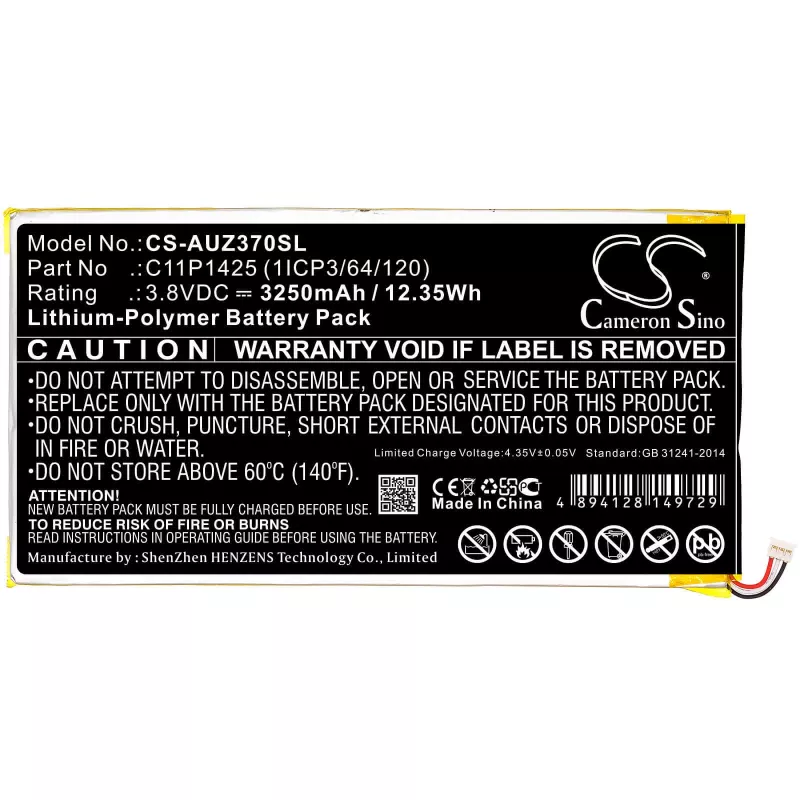 CAMERON SINO baterija, tipo 0B200-01510100 C11P1425, skirta ASUS ZenPad 7.0 Z370 M700 / CS-AUZ370SL