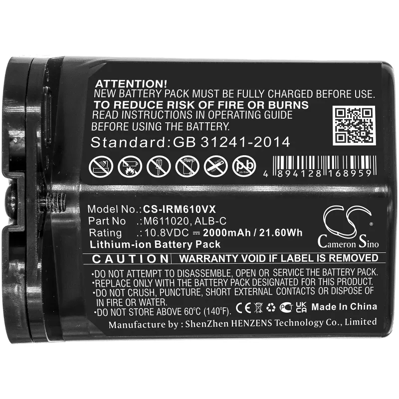 Cameron Sino baterija, tipas ALB-C M611020 ABL-C, skirta iRobot Braava Jet M6 (CS-IRM610VX)