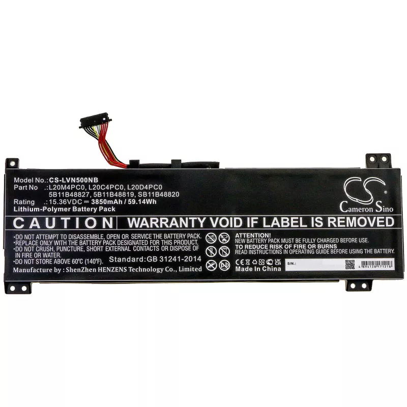 CAMERON SINO Akumuliatorius 5B11B48819, skirtas Lenovo IdeaPad Gaming 3 / Legion 5 - CS-LVN500NB