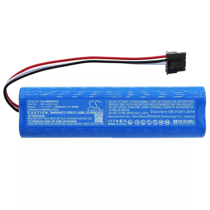 CAMERON SINO Akumuliatoriaus blokas 18650 MH1-4S1P-SC, skirtas Xiaomi Viomi V3 V2 Pro JX37 / CS-XMR200VX