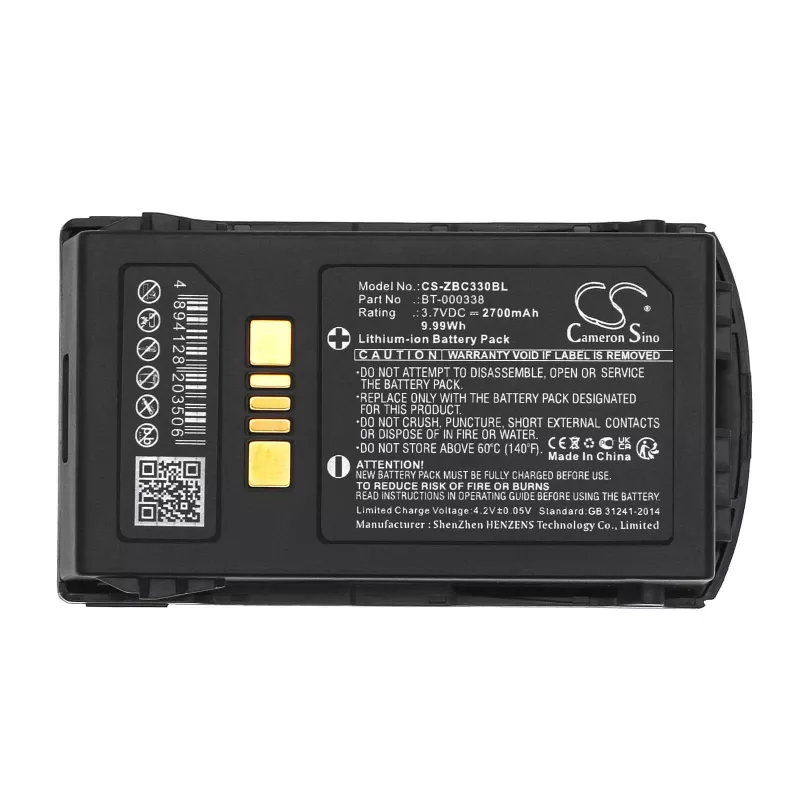 CAMERON SINO Akumuliatorius BT-000337 BT-000338, skirtas Zebra MC33 MC330K M MC3300 / CS-ZBC330BL