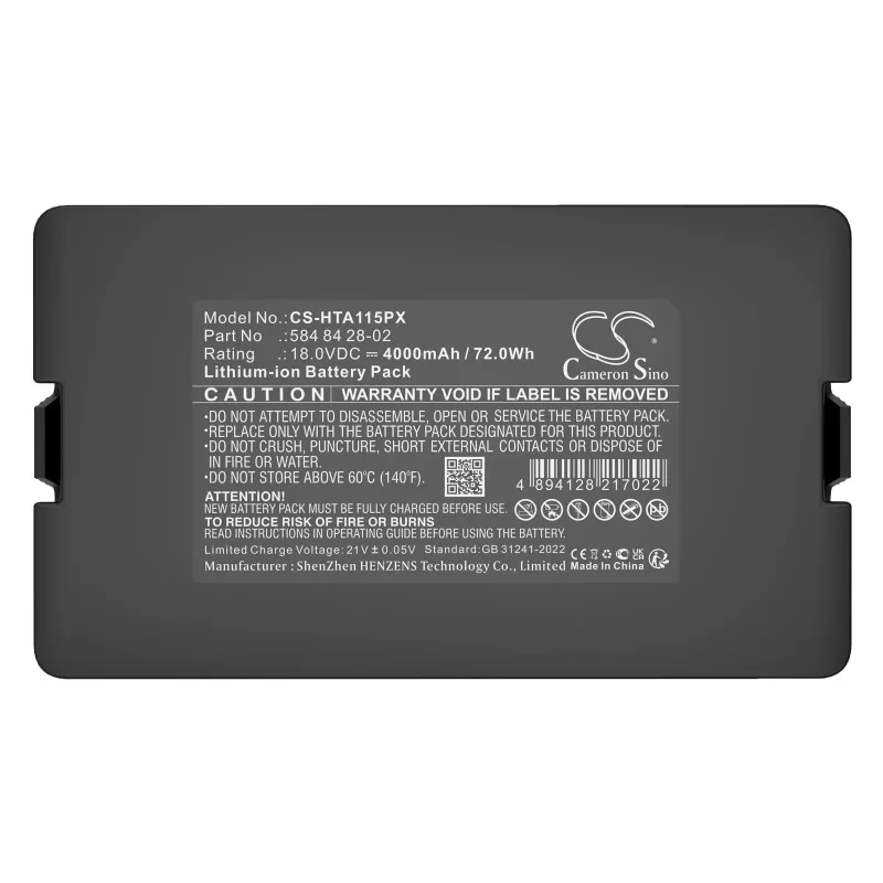 CAMERON SINO Battery Type 584 84 28-02 584 85 28-03 for Husqvarna Gardena Flymo / Cs-hta115px