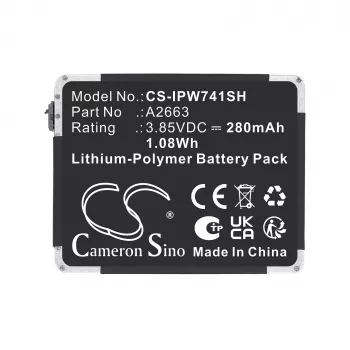 CAMERON SINO Replacement Battery Type A2663, skirta Apple Watch Series 7 41mm A2473/A2475/A2476 (Cs-ipw741sh)