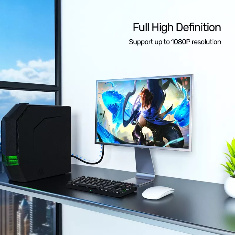 UNITEK Premium VGA HD15 M/M kabelis 20 m (Y-C508G)