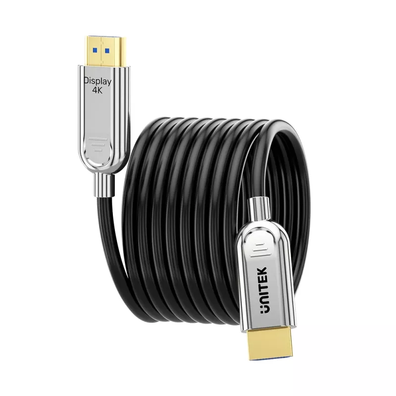 UNITEK HDMI 2.0 Active Optical Cable (AOC) 4K 60Hz 50m Black