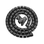 UNITEK Spiral Cable Organizer, 5m, 22mm Diameter, Black