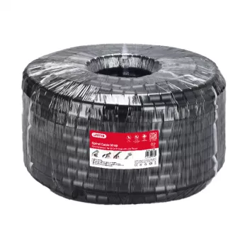 UNITEK Spiral Cable Organizer, 5m, 22mm Diameter, Black