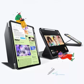 ESR Flip Hybrid Case for iPad Air 13 inch 1 / 2 / 3 / 2024-2026 Black
