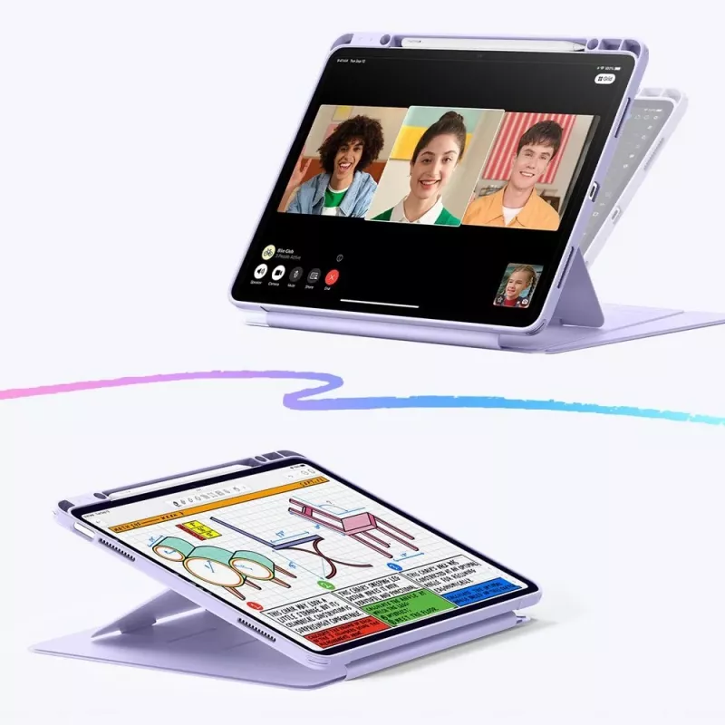 ESR Flip Hybrid Case iPad Air 13 colių (M2 2024) - Violetinė