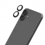 LAUT Ring Camera Lens Protector, skirta Apple iPhone 16 / 16 Plus – juoda