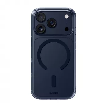 LAUT Crystal Fluro Dėklas, iPhone 17 Pro, Clear Midnight, suderinamas su MagSafe