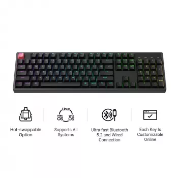 Keychron K10X-H4 Full Size Banana Switch RGB Hot-Swap mechaninė klaviatūra