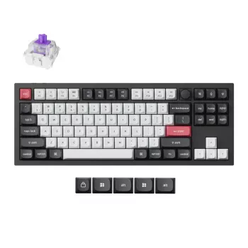 Keychron Q3H-M1 80% TKL Magnetinė klaviatūra Carbon Black