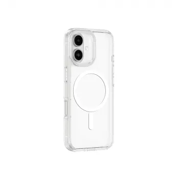 AMAZINGTHING Minimal Mag Case Silikoninis Dėklas su Magnetiniu Žiedu, Skirtas iPhone 16 – Skaidrus