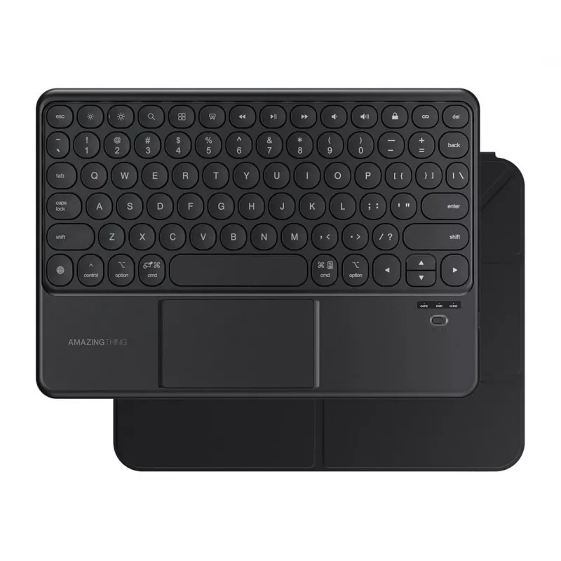 AMAZINGTHING Minimal Case KeyLite Combo klaviatūrinis dėklas, skirtas iPad Air 11 M2/M3/M4 (2024/2025/2026) - juoda