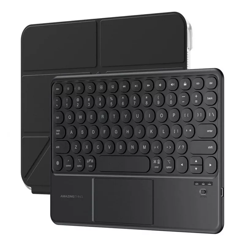 AMAZINGTHING Minimal Case KeyLite Combo klaviatūrinis dėklas, skirtas iPad Air 11 M2/M3/M4 (2024/2025/2026) - juoda